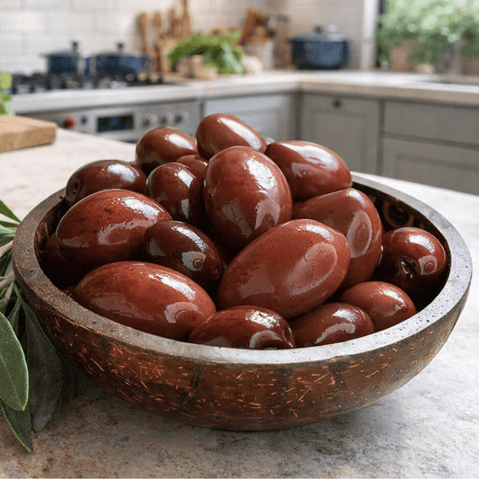 Heritage Edition Whole Kalamata Olives – 100% Greek in Extra Virgin Olive Oil (450g) - Greek Flavours