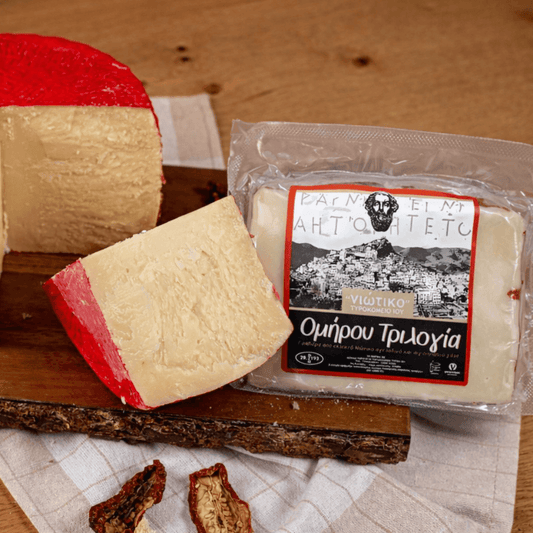 Homer Trilogy Graviera from Ios – Greek Mixed Milk Cheese (Goat, Sheep & Cow) | 200g - Greek Flavours