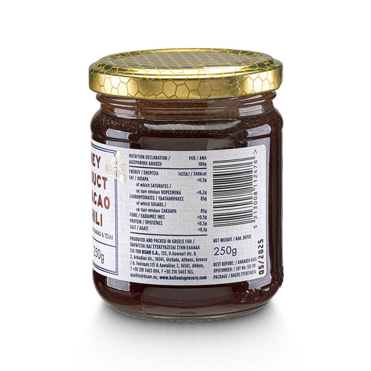 Griechische-Lebensmittel-Griechische-Produkte-honig-mit-kakao-und-chili-250g-hellenic-grocery
