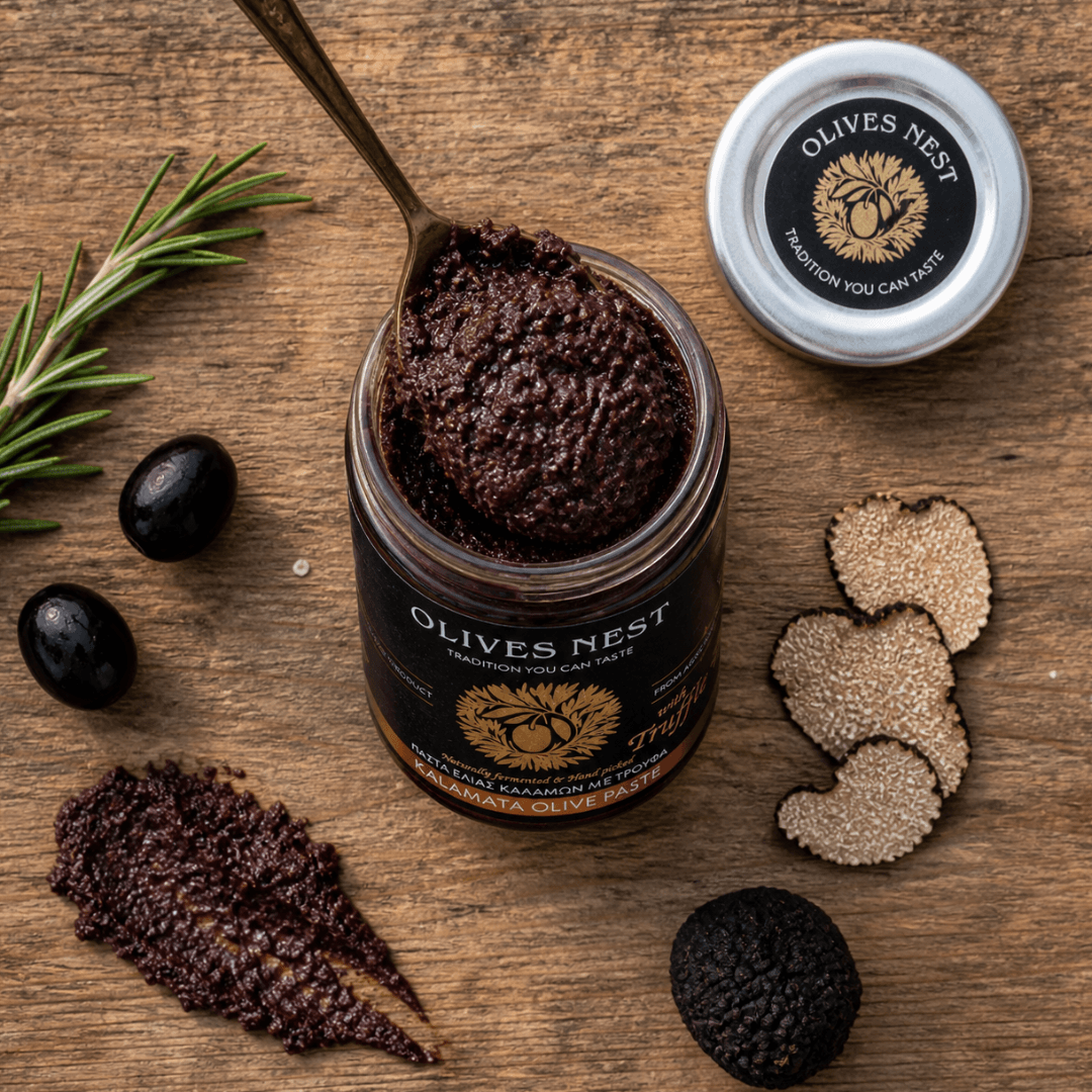 Kalamata Olive Paste with Truffle – The Luxury That Belongs on Every Table (370g) - Greek Flavours
