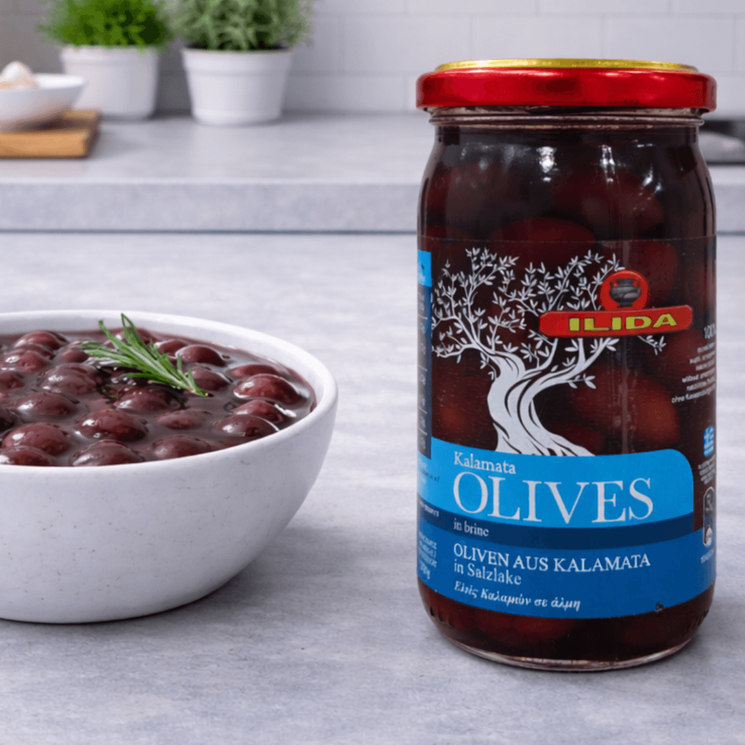 Kalamata Olives in Greek Brine – Peloponnese Selection (350g) - Greek Flavours