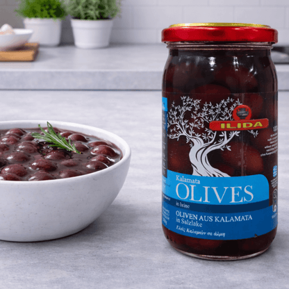 Kalamata Olives in Greek Brine – Peloponnese Selection (350g) - Greek Flavours