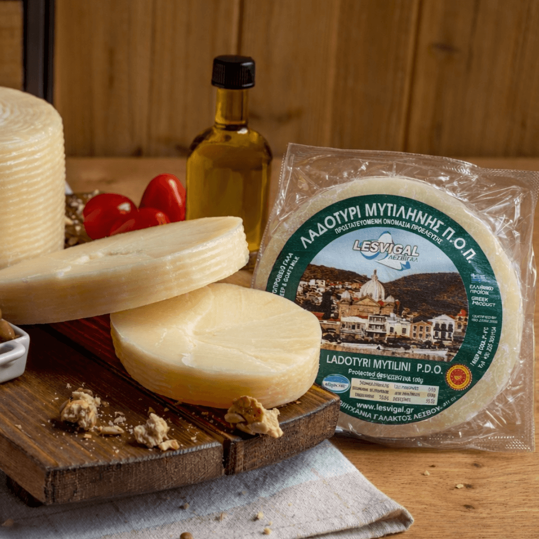Ladotyri PDO from Lesbos – Greek Cheese Aged in Olive Oil (250g) - Greek Flavours