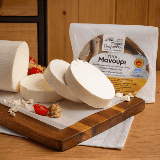 Manouri PDO from Mount Parnassos – Fresh & Creamy Greek Cheese for Salads, Desserts and Sweet Bowls (200g) - Greek Flavours