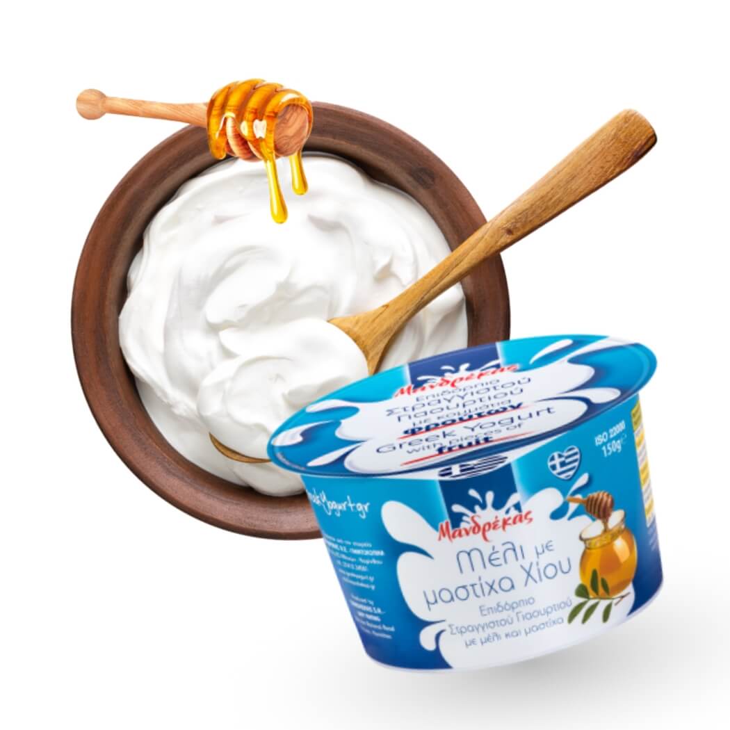 Yogurt greco colato di mucca con Miele e Mastica - 3x150g