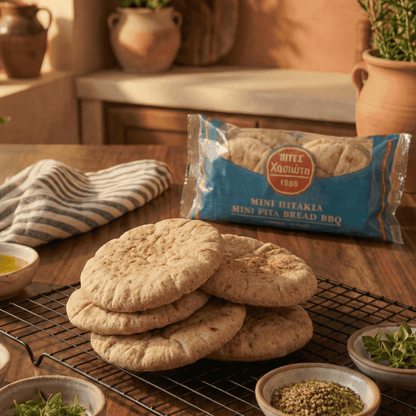 Mini Pita Bread (suitable for Vegan diet) - 10pcs x 11cm - Greek Flavours