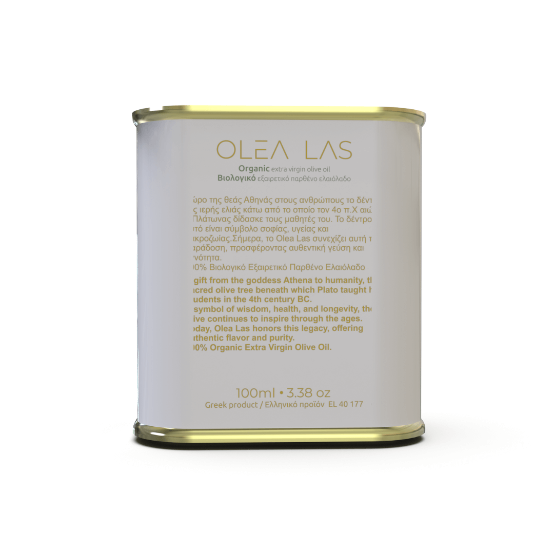 Olea Las Organic Extra Virgin Olive Oil – Laconia Peloponnese (100ml Travel Edition) - Greek Flavours