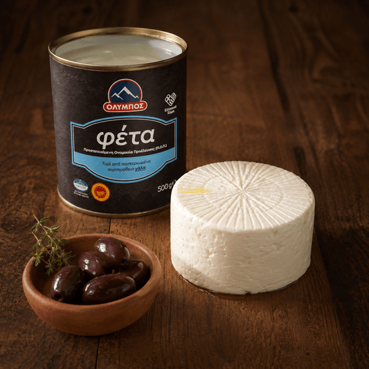 Olympos Feta PDO in Brine – Authentic Greek Cheese, Ready to Enjoy (500g) - Greek Flavours