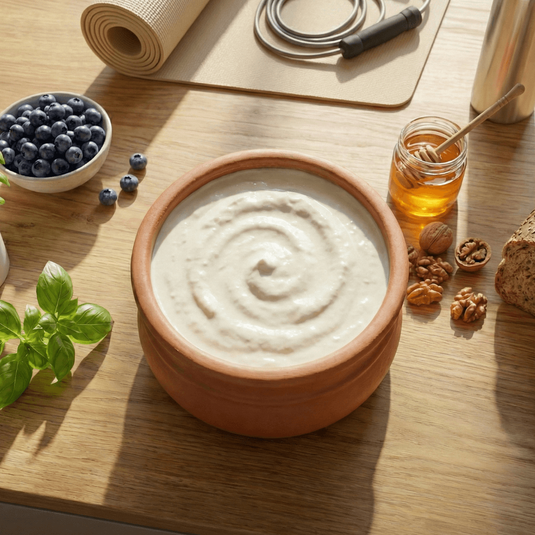 Organic Arcadian Sheep Yogurt in Clay Pot – High - Protein, Traditional Recipe (3×230g) - Greek Flavours