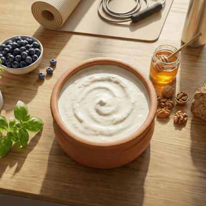 Organic Arcadian Sheep Yogurt in Clay Pot – High - Protein, Traditional Recipe (3×230g) - Greek Flavours