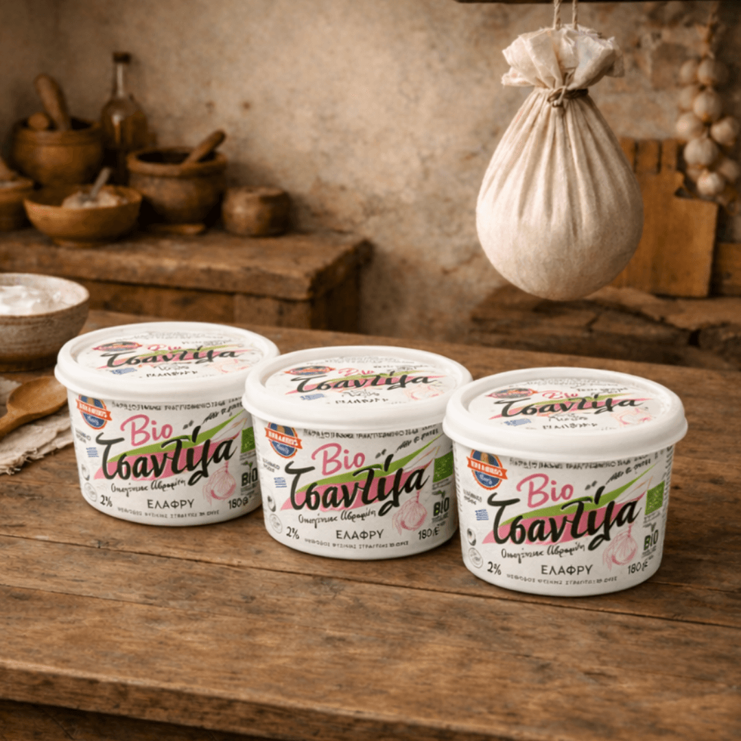 Organic Authentic Greek Cow Yogurt “Tsantilas” 2% – Ultra Creamy, Hand - Strained Traditional Style (3x180g) - Greek Flavours