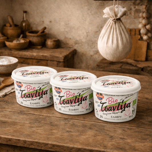 Organic Authentic Greek Cow Yogurt “Tsantilas” 2% – Ultra Creamy, Hand - Strained Traditional Style (3x180g) - Greek Flavours