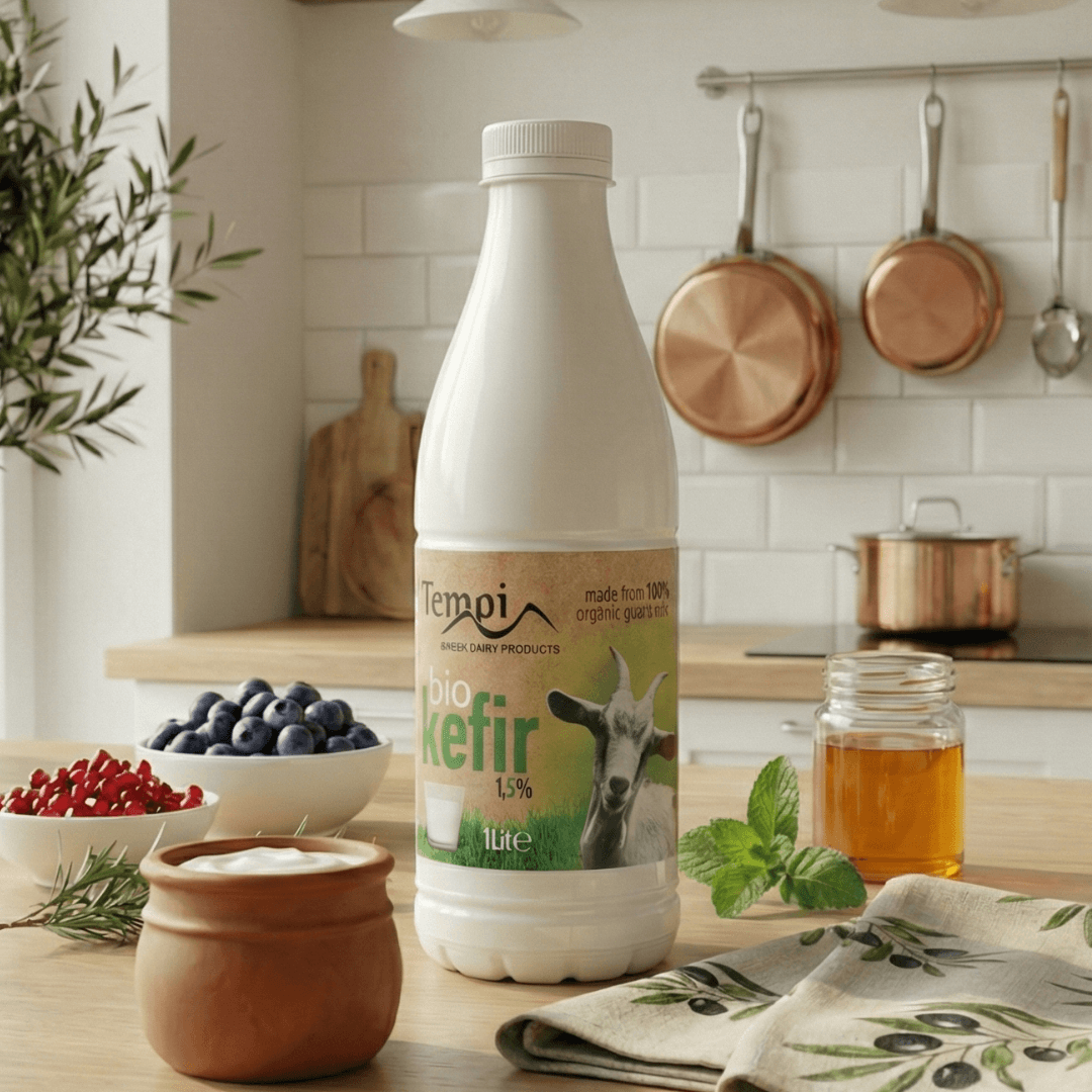 Organic Greek Goat Kefir 1.5% Fat – Naturally Digestible & Light (1L) - Greek Flavours