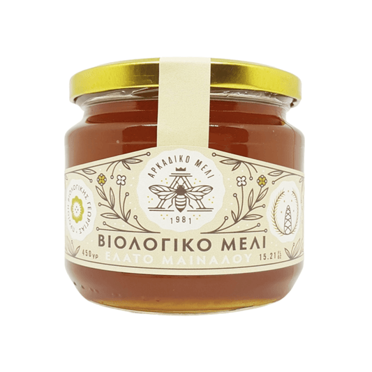Organic Mainalo Fir Honey from Arcadia – Raw, Non - Crystallising | 450g - Greek Flavours