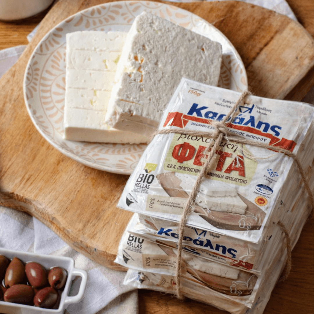 Organic PDO Feta Cheese from Epirus | 3 × 150g Bundle Pack - Greek Flavours