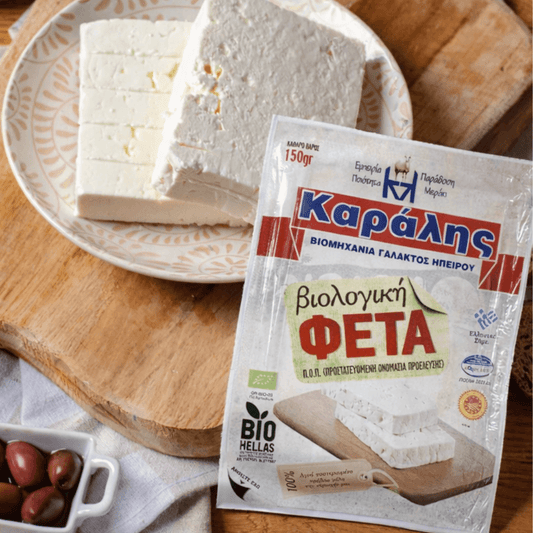 Organic PDO Feta Cheese from Epirus – Traditional Greek Sheep’s Milk Feta (Vacuum Slice 150g) - Greek Flavours