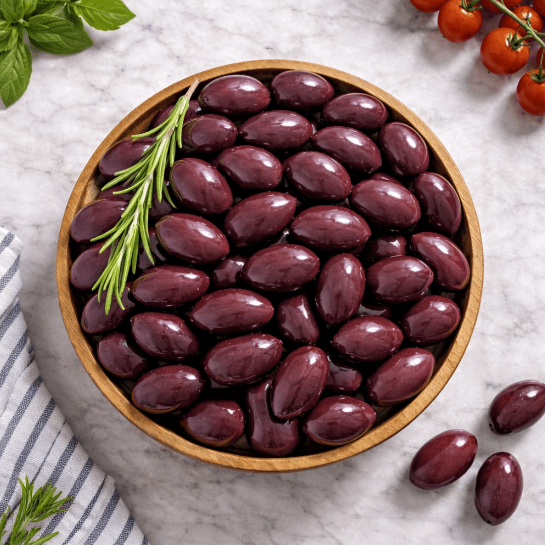 Organic Whole Kalamata Olives – Premium Greek Selection (280g) - Greek Flavours