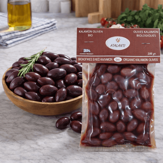 Organic Whole Kalamata Olives – Premium Greek Selection (280g) - Greek Flavours