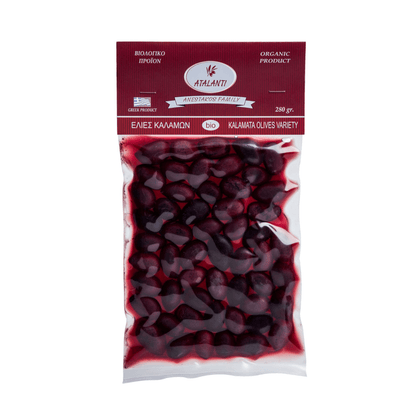 Organic Whole Kalamata Olives – Premium Greek Selection (280g) - Greek Flavours
