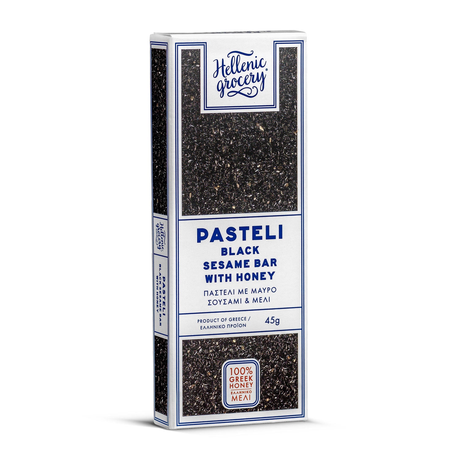 Pasteli of Black Sesame and Honey - 45g - Hellenic Grocery