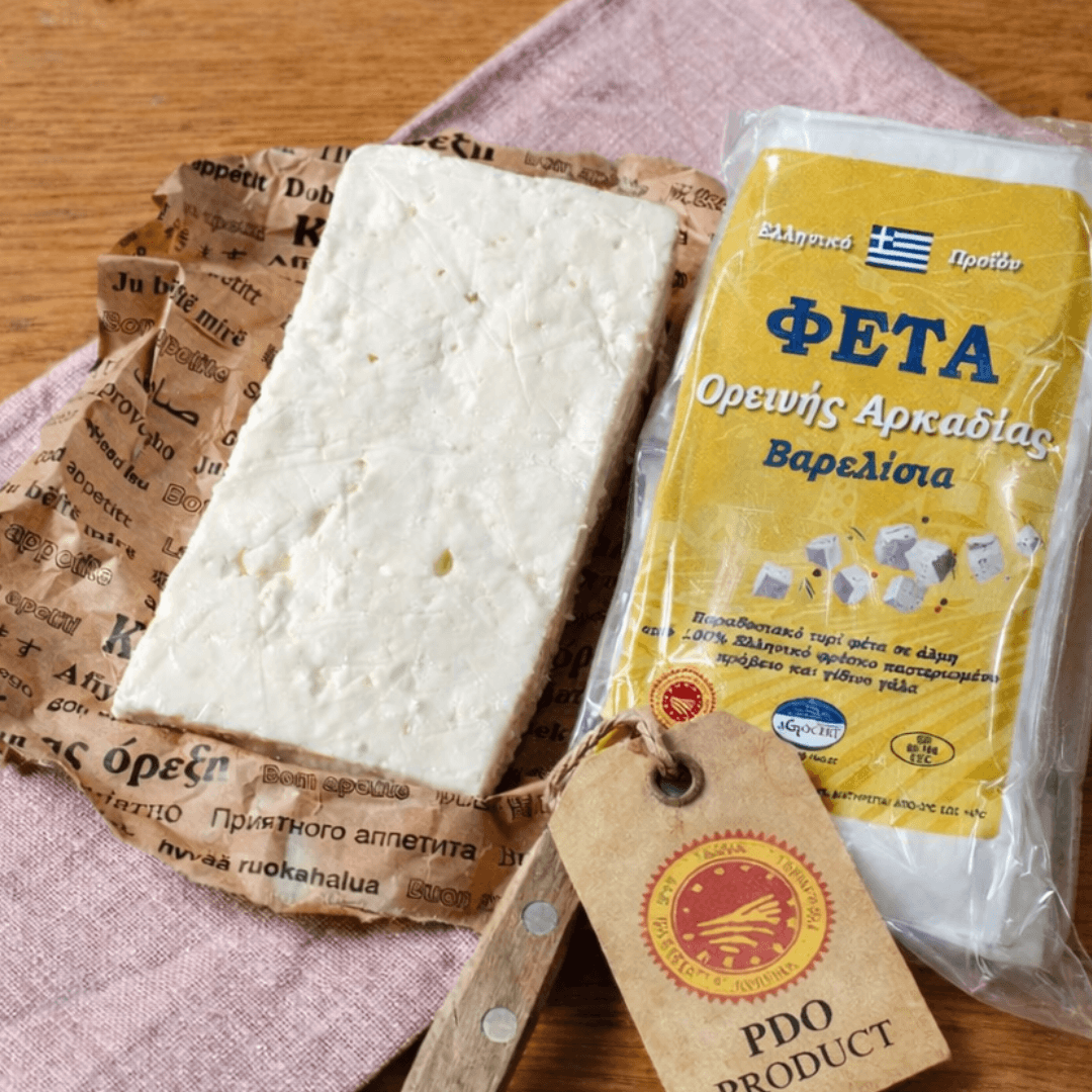 PDO Greek Barrel Feta “Arcadia Reserve” – Traditional Oak - Aged “Rich & Creamy” (≈370g) - Greek Flavours
