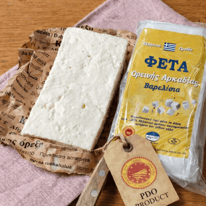 PDO Greek Barrel Feta “Arcadia Reserve” – Traditional Oak - Aged “Rich & Creamy” (≈370g) - Greek Flavours