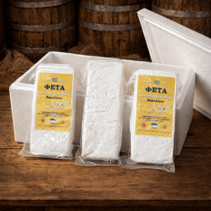 Peloponnese Barrel - Aged Feta PDO Selection – 3 - Pack Artisan Tasting Bundle (1.2kg) - Greek Flavours