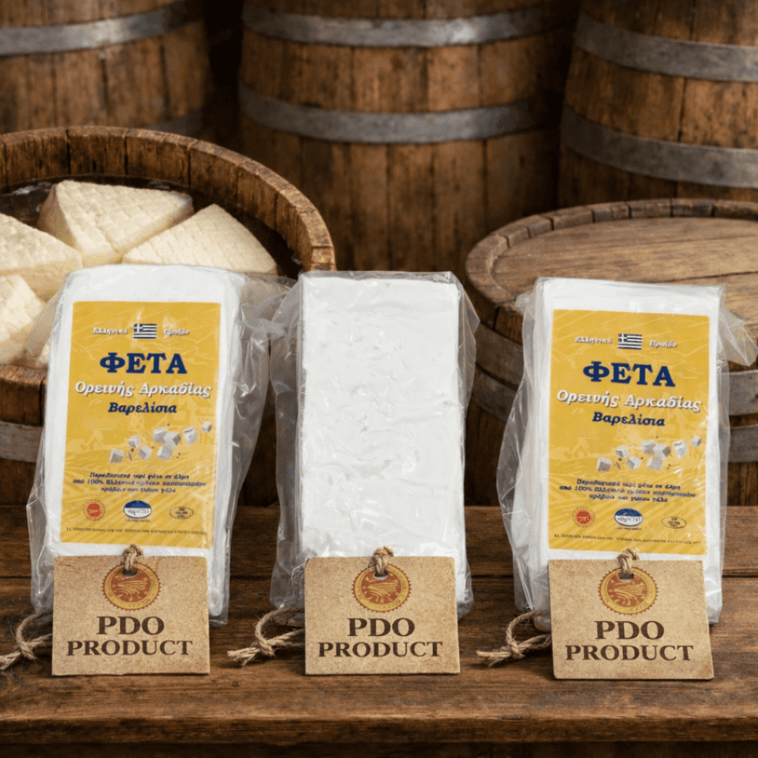Peloponnese Barrel - Aged Feta PDO Selection – 3 - Pack Artisan Tasting Bundle (1.2kg) - Greek Flavours
