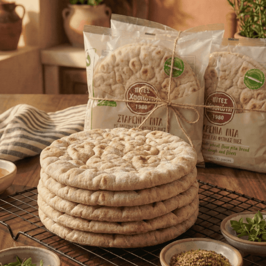 Pita with Sourdough and fibers (suitable for Vegan diet) - 30pcs x 16cm - Greek Flavours