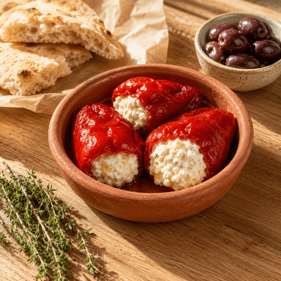 Red Peppers with Cheese by Paltsidis — A Meze Worth the Detour (200g) - Greek Flavours