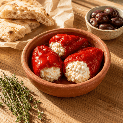 Red Peppers with Cheese by Paltsidis — A Meze Worth the Detour (200g) - Greek Flavours