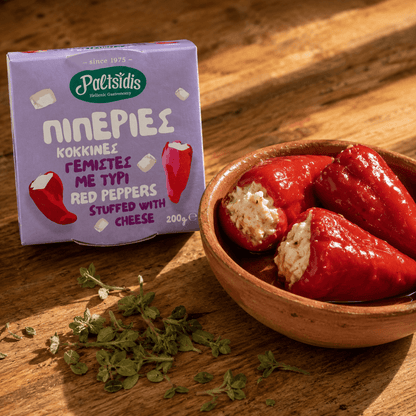 Red Peppers with Cheese by Paltsidis — A Meze Worth the Detour (200g) - Greek Flavours