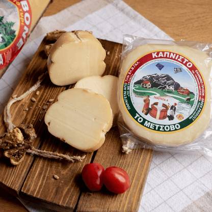 Smoked Metsovo Cheese – Naturally Smoked Greek Hard Cheese (200g) - Greek Flavours
