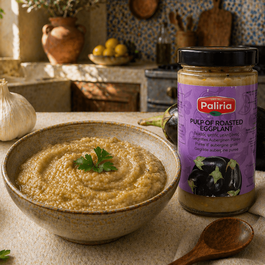 Smoky Roasted Aubergine Pulp – Traditional Base for Melitzanosalata (480g) - Greek Flavours