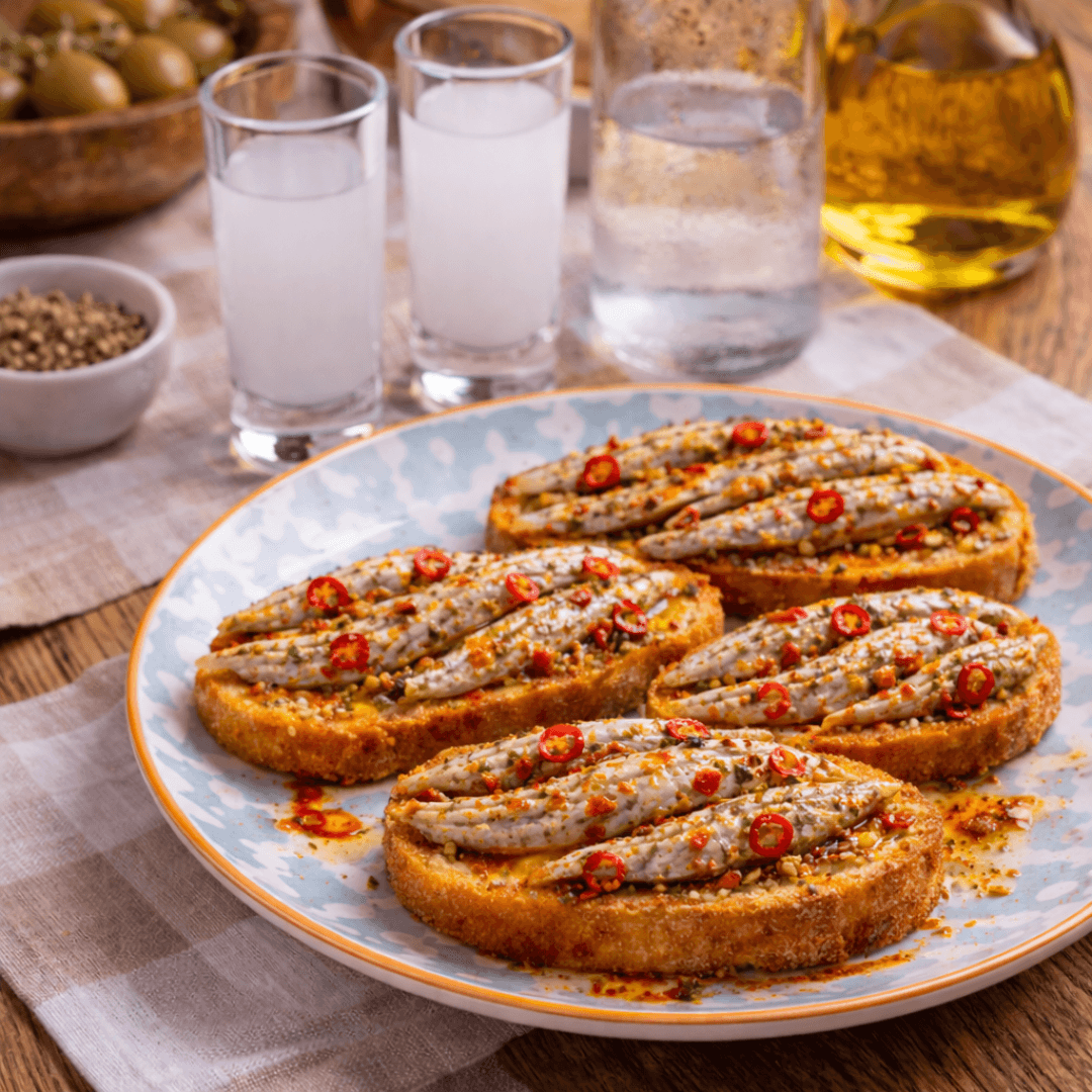 Spicy Anchovy Meze in Oil – Greek Gourmet Selection (6x100g Multipack) - Greek Flavours
