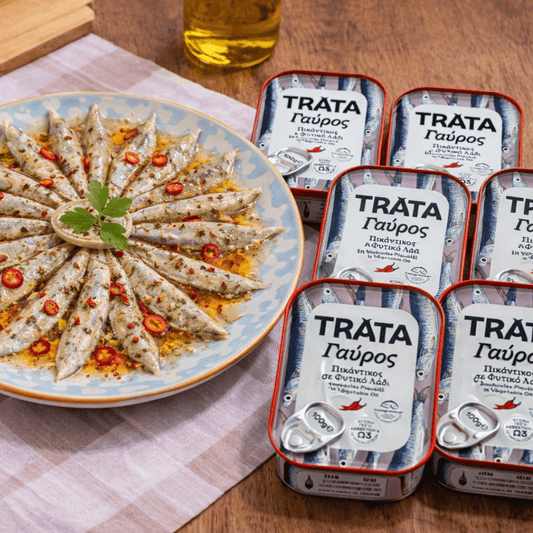 Spicy Anchovy Meze in Oil – Greek Gourmet Selection (6x100g Multipack) - Greek Flavours