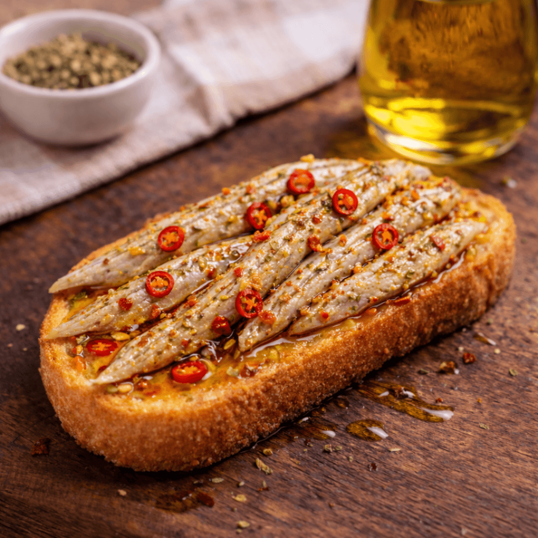 Spicy Anchovy Meze in Oil – Greek Gourmet Selection (6x100g Multipack) - Greek Flavours