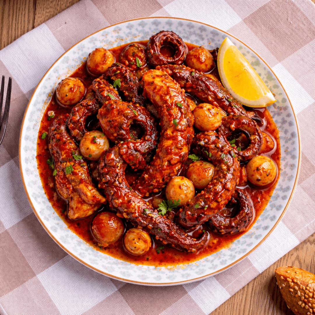 Spicy Octopus Meze – Premium Greek Appetiser (6×100g) - Greek Flavours