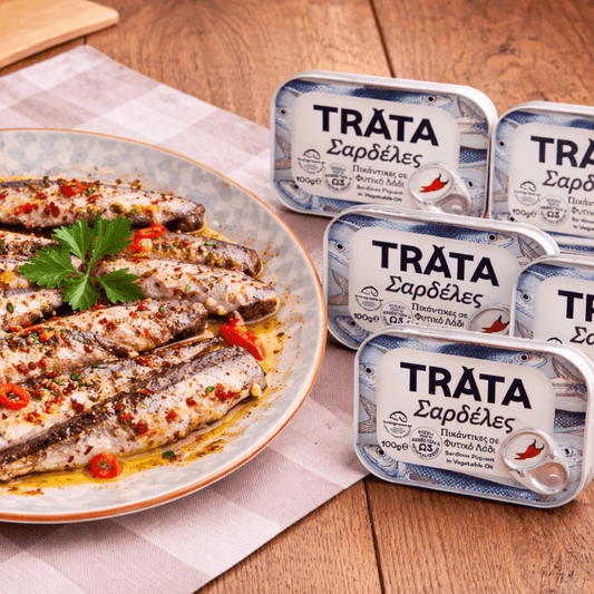 Spicy Sardines in Vegetable Oil – Traditional Greek Meze (3x100g Multipack) - Greek Flavours