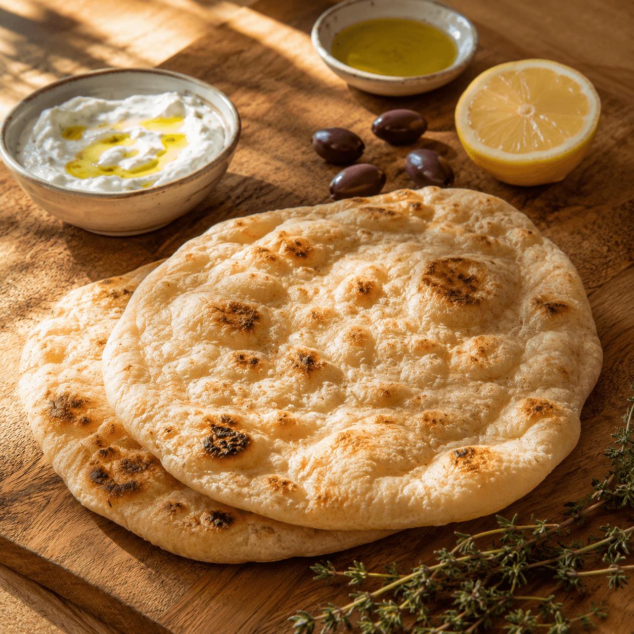 Stamatis Hand - Torn Greek Wheat Pita — Athens Street - Food Standard (5 × 24 cm) - Greek Flavours