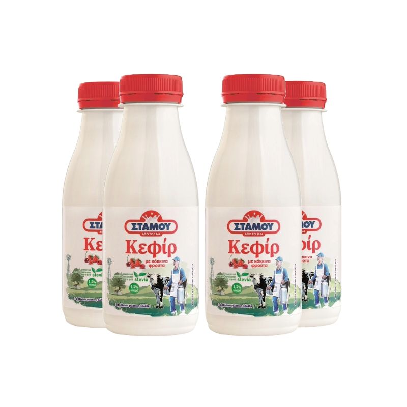 Cow kefir with red fruit Stamou - 4x250ml