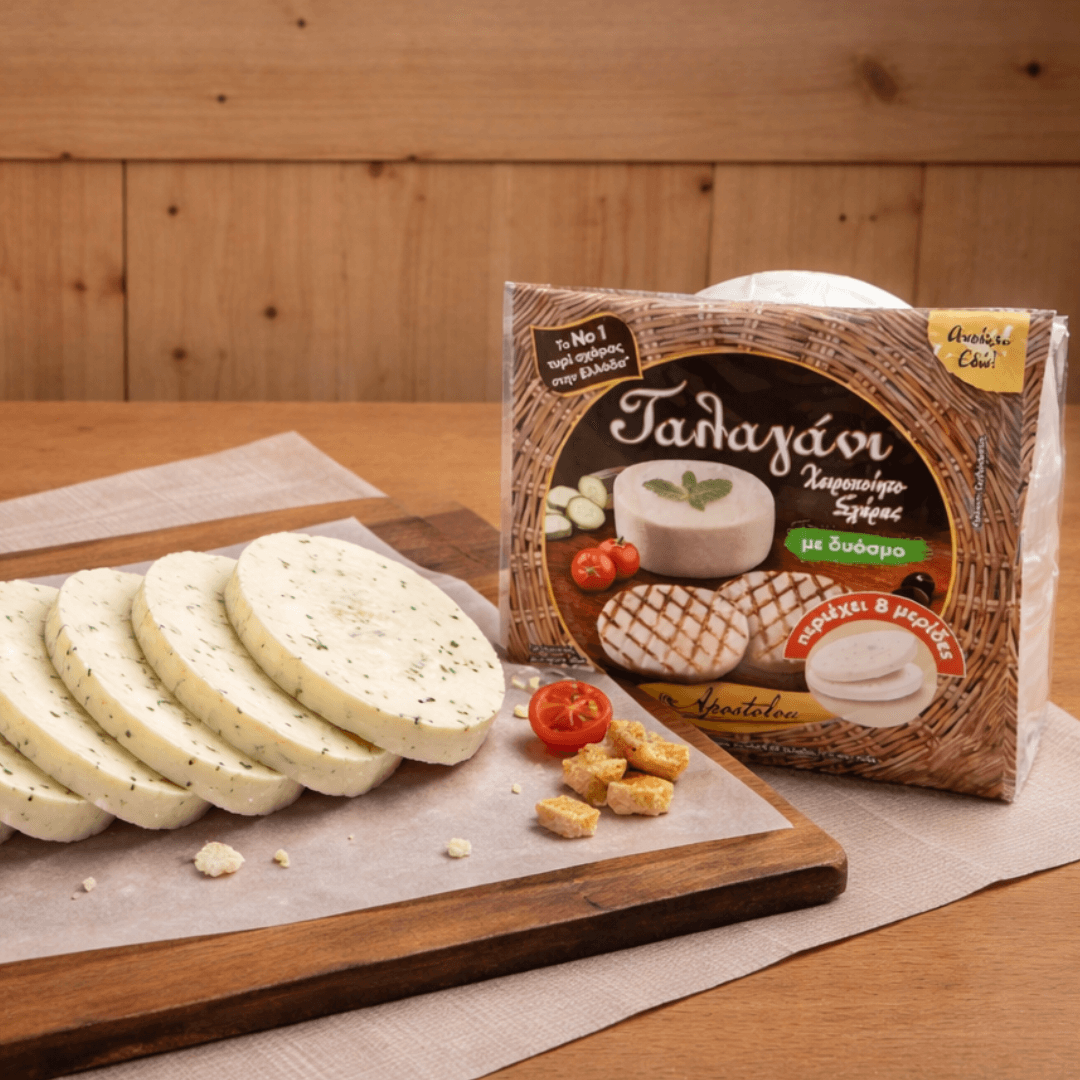 Talagani Cheese Slices – Ideal for Grilling & Gourmet Sandwiches (8x90g, 720g) - Greek Flavours