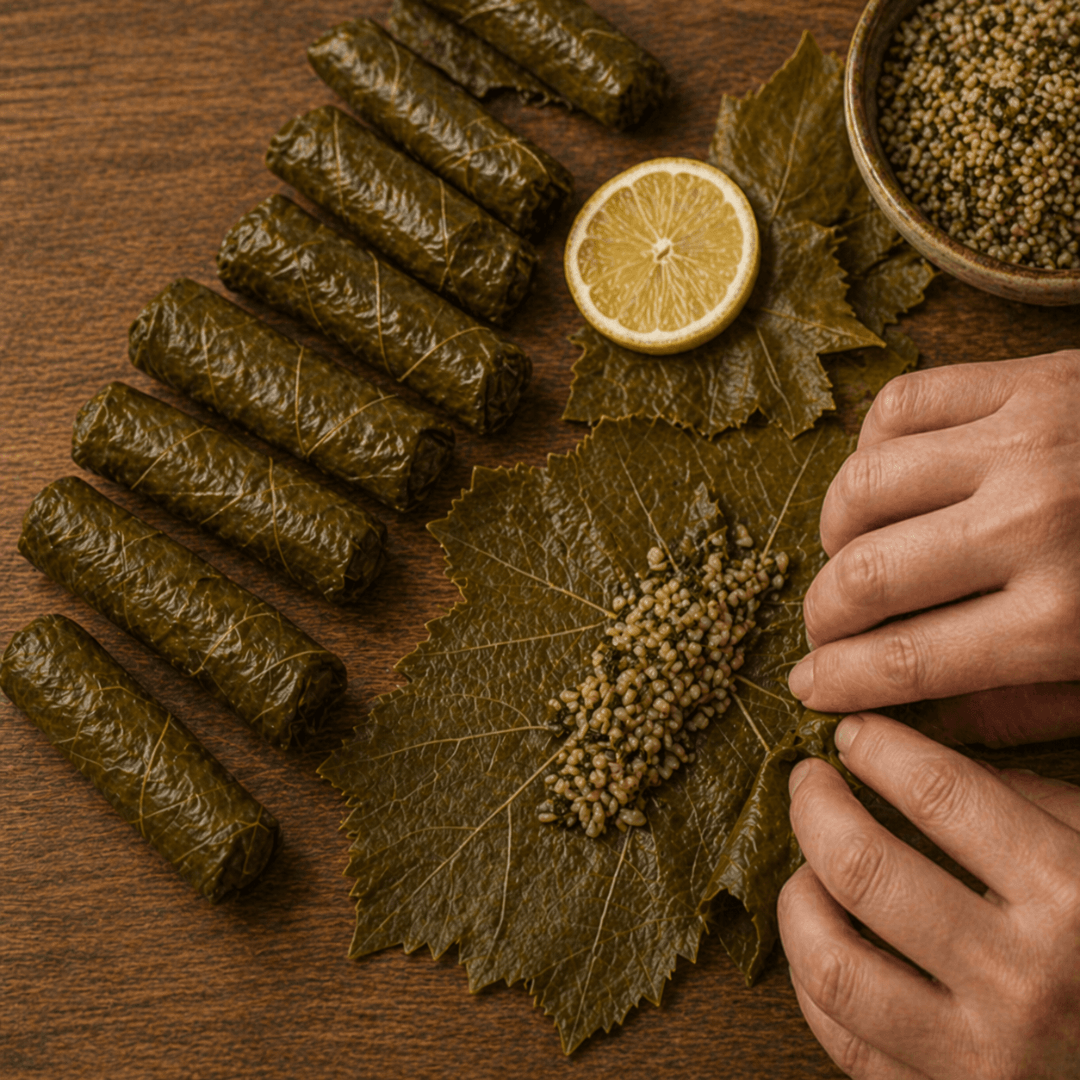 Tender Vine Leaves for Dolmadakia – Hand - Picked Spring Harvest in Brine (450g) - Greek Flavours