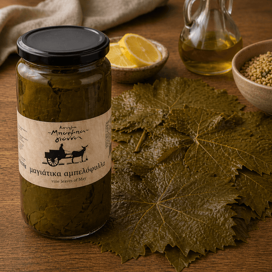 Tender Vine Leaves for Dolmadakia – Hand - Picked Spring Harvest in Brine (450g) - Greek Flavours