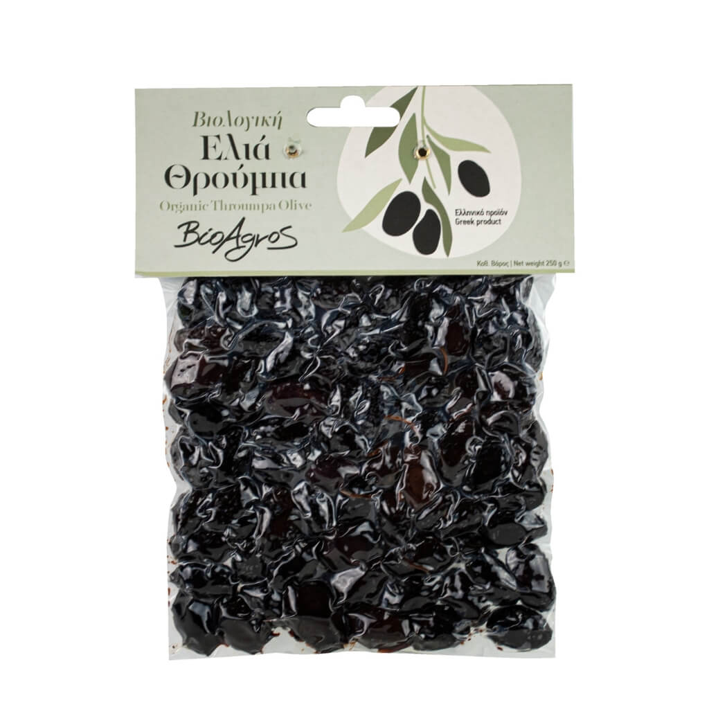 Organic throuba olives from Thasos PDO - 500g