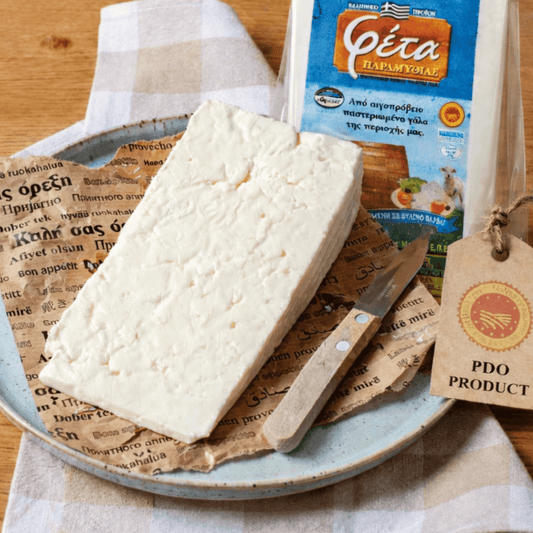 Traditional Barrel - Aged Feta PDO “Epirus Heritage” – Oak Barrel Matured, Hand - Cut (approx. 500g) - Greek Flavours