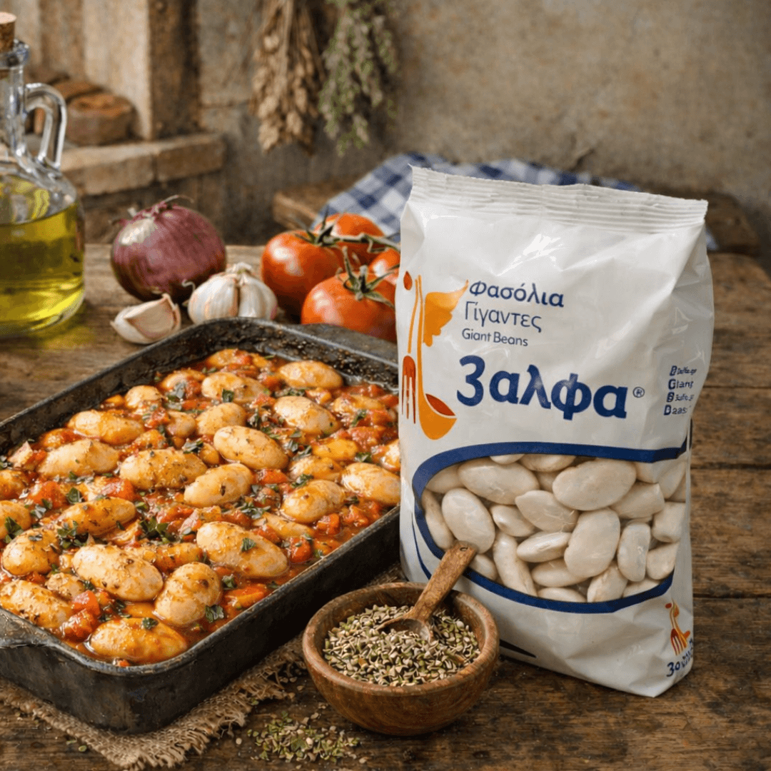 Traditional Greek Gigantes Beans – High - Fibre Mediterranean Legume (500g) - Greek Flavours
