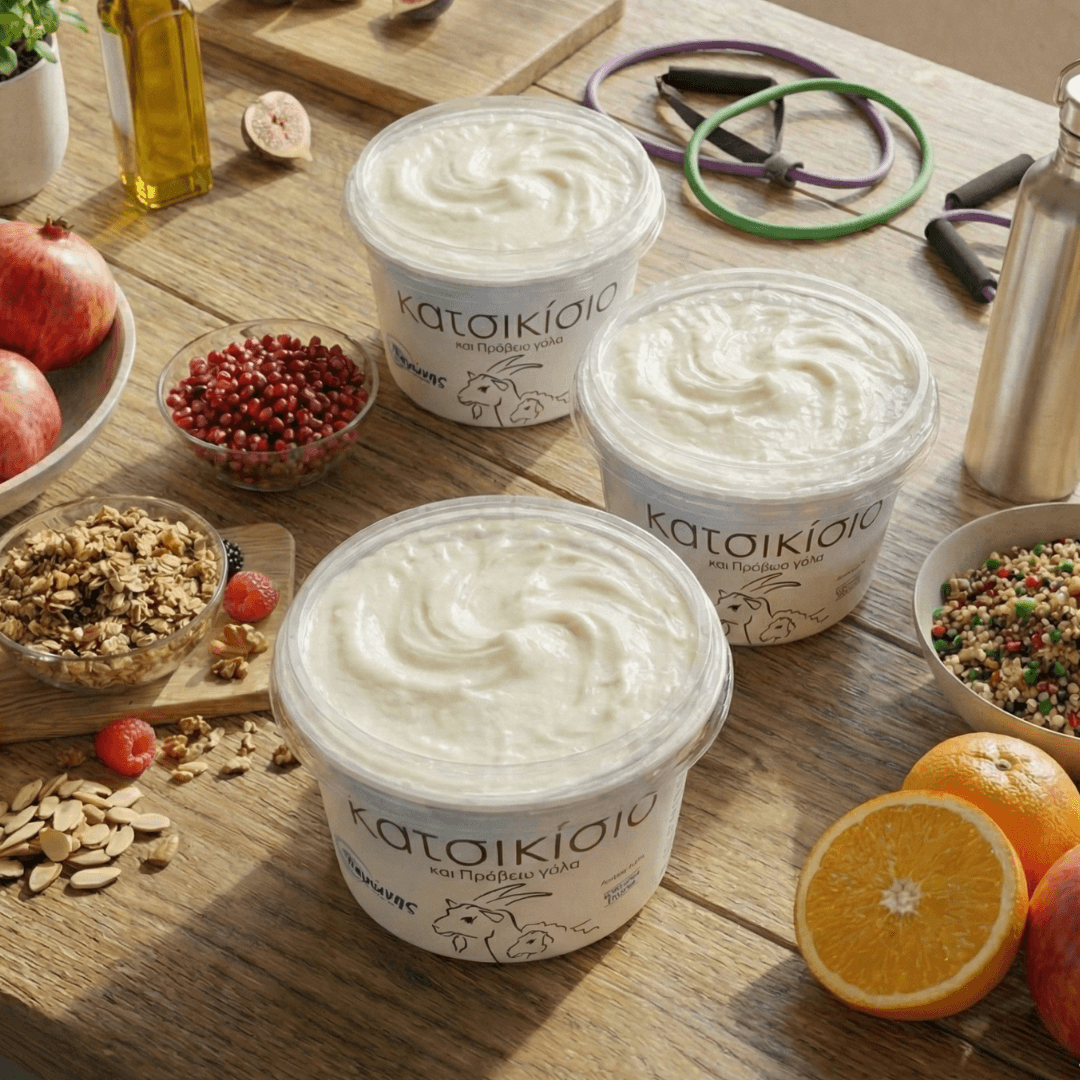 Traditional Greek Goat & Sheep Yogurt – Creamy & Naturally Balanced (3x220g) - Greek Flavours