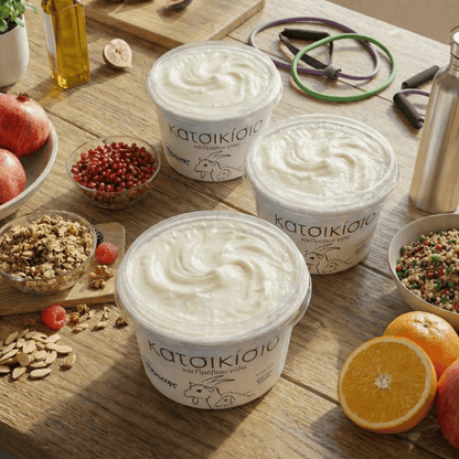 Traditional Greek Goat & Sheep Yogurt – Creamy & Naturally Balanced (3x220g) - Greek Flavours