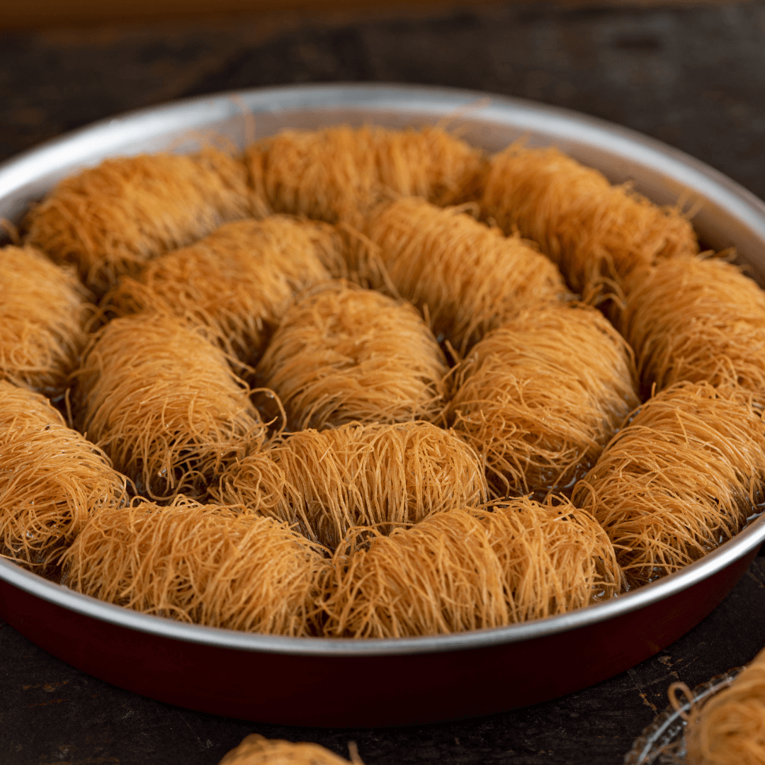 Traditional Greek Kataifaki Tray – 20 Syrupy Pastry Rolls (Approx. 800g) - Greek Flavours